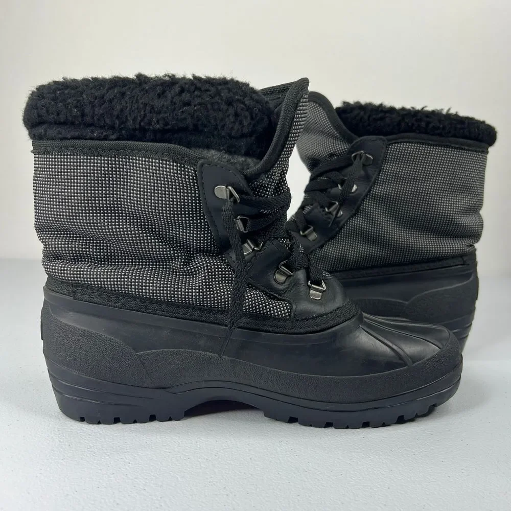 Sorel Duck Boots Shin Above Ankle Waterproof‎ Felt Fleece Lined Winter Women 9